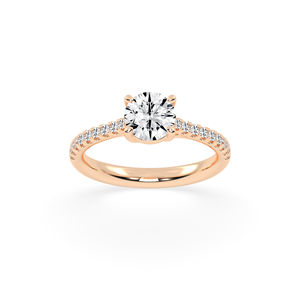 Anillo de oro rosa con diamantes cultivados en laboratorio, joyería de lujo sostenible para cada ocasión, joyería para mujer - Product Image 1