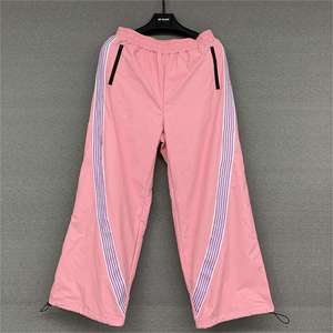 Pantalons de survêtement larges pour hommes en nylon rayé de haute qualité, pantalons de jogging amples, pantalons de sport - Product Image 1