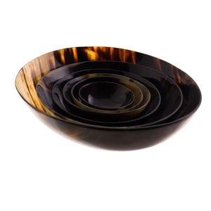 Bol en corne typiquement fabriqué pour ustensiles de cuisine bol en corne profonde fait à la main avec une couleur naturelle en vente véritable bol unique et en corne - Product Image 1