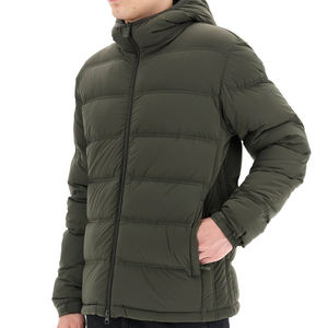 Veste matelassée en toile à capuche pour homme, légère, matelassée, chaude, isolée, avec logo sur le devant, pour le travail en extérieur, les voyages d'hiver - Product Image 4