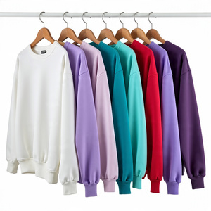 T-shirt col rond décontracté 100% coton pour hommes, poids lourd à manches longues, respirant, grande taille, impression de logo vierge surdimensionné 230gsm - Product Image 6