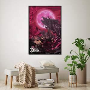 Modern Style the Legend of Zelda Breath of the Wild <b>Poster</b> Black <b>Frame</b> Wall Decor Paper <b>Poster</b> - Product Image 1