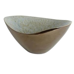 Bol de service à salade et fruits en métal de style minimaliste fait à la main de concepteur moderne fini en émail rouge pour les fêtes - Product Image 5