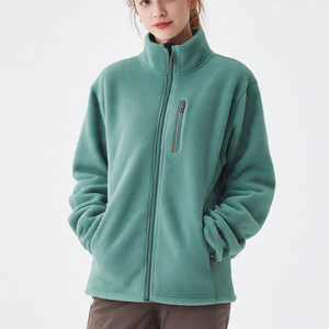 Vestes en polaire pour femmes Hauts d'hiver Fermeture éclair en polaire Pull haut Mode féminine Vêtements en polaire Vestes hauts pour femmes - Product Image 4