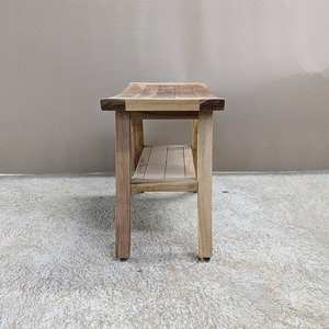 bench stool shower made solid wood teak made in indonesia - Product Image 3