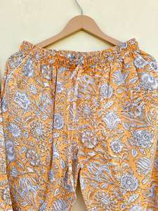 ชุดนอนผ้าฝ้ายป๊อปลินพิมพ์ลายดอกไม้ ทำมือจากอินเดีย 100% สำหรับผู้หญิง สไตล์ลำลอง หรูหรา เหมาะสำหรับฤดูหนาว ฤดูร้อน ฤดูใบไม้ร่วง ฤดูใบไม้ผลิ ผลิตแบบ ODM - Product Image 3