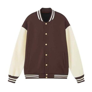 Custom Designer Spring Baseball Varsity Letterman <b>Jacket</b> Men Wholesale Canvas Front Embroidery <b>Patches</b> - Product Image 3