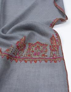 Chal de Cachemira en Pashmina Sozni, Tejido a Mano, Sólido, Elegante, Abrigo de Invierno, Estilo Femenino con Bordado y Poliéster - Product Image 5