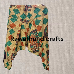 <b>Women's</b> <b>Summer</b> Cotton elephant Afghani <b>Trousers</b> GM-240124D Baggy Harem Pants Elastic Decoration Streetwear Jogger pants hippie - Product Image 1