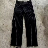 Nouveaux pantalons de survêtement personnalisés pour hommes, automne, haute respirabilité, imperméables, coupe-vent, en molleton, avec fermeture éclair latérale, en coton French Terry, coupe classique