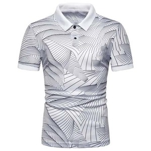 Polo de algodón de talla grande estilo callejero para hombre, Polo de manga corta con cuello, camisas informales transpirables de verano a la moda para hombre - Product Image 1