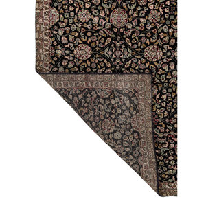 Tapis en laine noués à la main Aprezo, gris et noir, motifs floraux et abstraits, pour la maison, le couloir et le salon, modèle Pae-6482(Fr), rectangulaire - Product Image 5