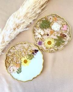 PROCESSUS de sous-verres en résine de luxe faits à la main tampons carrés de couleur personnalisables pour ensemble de table de tapis de cuisine meilleur prix - Product Image 6