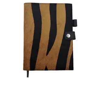 The Hair On Refillable Notebook Handmade Pen Loop Snap Closure Card Slot Fine cut 120 pages Mill Made Lined paper