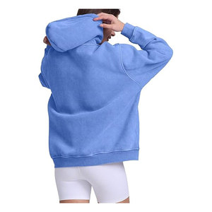 Sudadera con Capucha Personalizada 100% Algodón, Lavada con Ácido, Corte Regular, Ecológica, de Felpa Gruesa, Estilo Vintage, para Hombre, Ropa Urbana de Otoño - Product Image 6