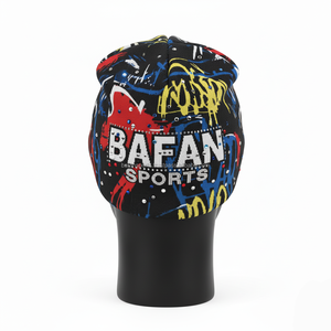 Haute densité 300 GSM acrylique tricot hommes Bonnet motif graphique vibrant Logo personnalisé pressé à la chaleur jacquard Bonnet bonnet - Product Image 2