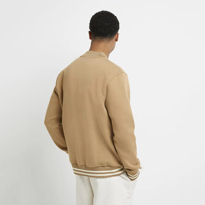 เสื้อแจ็กเก็ตผ้าขนแกะคุณภาพสูงของผู้ชายเสื้อแจ็กเก็ตเลตเทอร์แมนสำหรับฤดูหนาวแผ่นผ้ากำมะหยี่สำหรับผู้ผลิตขายส่งโดยตรง - Product Image 6