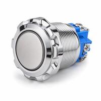 Interrupteur d'alimentation pour ordinateur PC en métal, bouton poussoir momentané marche/arrêt et réinitialisation, longueur 15 cm, 220 V, LED intelligente, protection IP65, 3 A