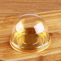 Prix usine rond en plastique PET Moon Cake Boxes Egg-Yellow Puff Container Packaging Box Mini Cake Box