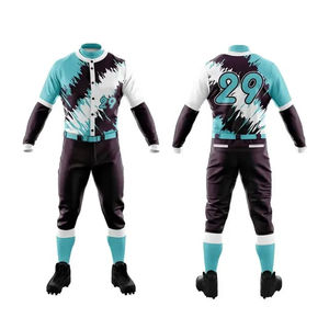 Camiseta de béisbol transpirable con impresión por sublimación personalizada, conjunto juvenil, precio barato para equipo, uniforme de impresión personalizado - Product Image 3