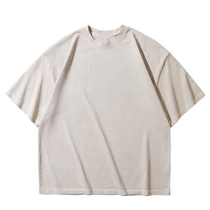 Camiseta Personalizada de Algodón Grueso de 320 g/m², Estilo Vintage, para Hombre, Camiseta de Algodón Desgastado, Lisa, de Manga Corta y Talla Grande - Product Image 1