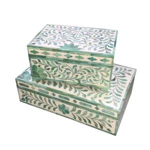 Boîte de rangement pour incrustation d'os ou boîte de rangement pour bijoux en os, incrustation en résine d'os nouveau design boîte de bureau décorative - Product Image 3