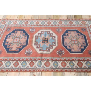 Tapis de 4,1 x 6,1 pieds, tapis turc vintage, tapis rouge en laine - Product Image 3