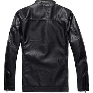 Chaqueta de cuero estilo PU de alta calidad para hombres Slim Fit Moda urbana Tamaño personalizado OEM ODM Proveedor Envío rápido - Product Image 2