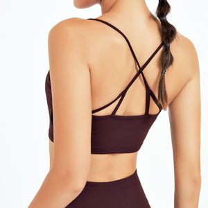 promotionCustomized Women Sexy Female Streetwear Sleeveless Seamless Sports Bra Crop <b>Top</b> Knit <b>Vest</b> Yoga Bra <b>Tops</b> - Product Image 4