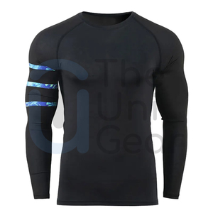 Rash Guard personnalisé de haute qualité pour hommes Gym Fitness Compression T-Shirt avec manches longues Prix bon marché Conception de qualité - Product Image 3