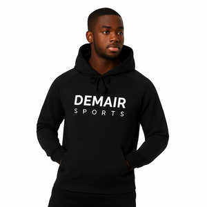 100% algodón rojo Deporte Sudaderas con capucha lavado a la piedra 3D bordado frente Logo suelto ajuste con capucha cuello estampado patrón para invierno - Product Image 3