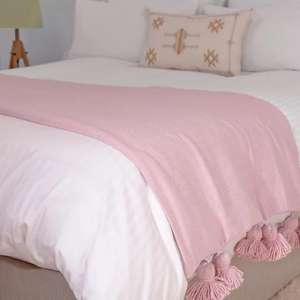 Couverture marocaine faite à la main, authentique artisanat berbère, couverture douce tissée à motifs tribaux, décoration d'intérieur, cadeau - Product Image 1