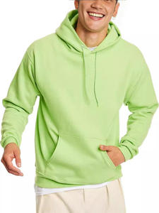 Jersey sólido de peso pesado para hombre, sudaderas con capucha OEM de algodón polar bordado, estampado personalizado, colores personalizados, Logo, ropa de calle, moda alta - Product Image 2