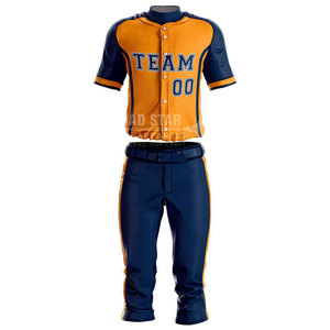 Vêtements de sport à quantité minimale de commande bas, uniforme de baseball confortable, taille personnalisée, uniforme de baseball pour jeunes - Product Image 1