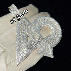 จี้เพชรโมอิสสีเขียวมรกตจำนวน40แบบกำหนดเอง925เงินฮิปฮอปเย็นนำโชคสร้อยคอทดสอบผ่าน - Product Image 6