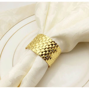 Lot de 4 élégants porte-serviettes en métal argenté pour banquet de mariage et décor de table de vacances - Product Image 6