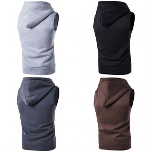 New Arrival OEM Custom Logo Design <b>Men's</b> Clothing Plus Size <b>Men's</b> Tank Tops 100% Cotton Breathable Summer Vest <b>Sleeveless</b> <b>Hoodie</b> - Product Image 2