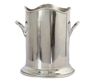 Seau à champagne en acier inoxydable fabriqué à la main avec poignée de designer seau à glace à vin pour les fêtes - Product Image 4