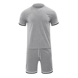 Conjunto de Polo y pantalones cortos de manga corta informal para hombre, conjuntos de moda de verano, conjunto corto de talla grande ecológico de 2 piezas - Product Image 1