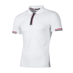 Polo manches courtes haute performance pour hommes Polo en coton de haute qualité Streetwear décontracté de golf Logo personnalisé motif solide-Hommes - Product Image 4