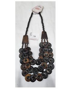 La mejor oferta, collares de madera modernos de diseño personalizado para niñas y mujeres, joyería, collar de Panel de Metal de resina ecológica Natural - Product Image 2