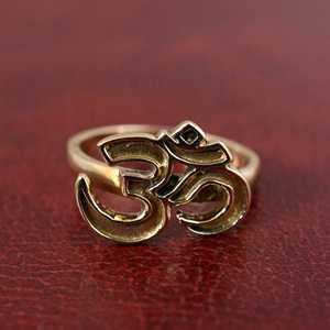 Hot Selling Solid Brass God Shiva OM Design Spritual Jewelry <b>Ring</b> for <b>Men</b> and Women Meditation <b>Ring</b> in 18K <b>Ring</b> Gold - Product Image 2