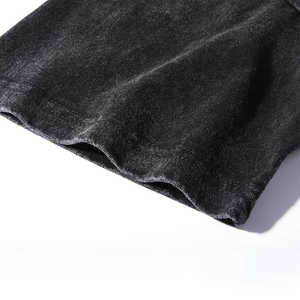 Graphique personnalisé lavé à l'acide lourd tricoté coton vintage oversize T-shirt 100% coton pour hommes avec un design frais - Product Image 3