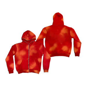 Unisex Acid Wash Zip Hoodie Jacket Custom Logo Streetwear Two-Piece <b>Fleece</b> Tracksuit <b>Jogger</b> Set for Men and <b>Women</b> for Winter - Product Image 5