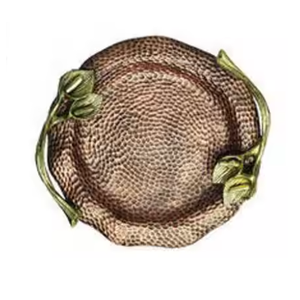 ถาดเสิร์ฟทรงรีชุบเงินพิมพ์โลโก้งานทำมือสไตล์วินเทจคลาสสิกหรูหราทันสมัยไม่เหมือนใคร - Product Image 5