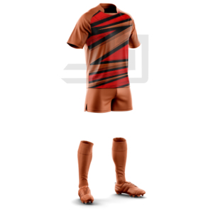 Tenue de rugby personnalisée avec broderie 3D, maillot et short, coupe athlétique, léger, respirant, vêtements de sport écologiques pour les matchs d'équipe - Product Image 4