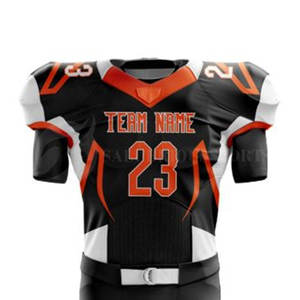 Meilleures ventes d'uniformes de football américain en spandex/polyester, ensembles de maillots de football imprimés avec étiquette de marque personnalisée - Product Image 4