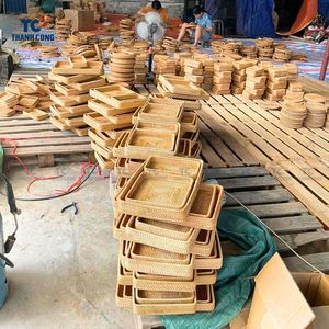 Bandeja de ratán para decoración del hogar, cesta de frutas, bandeja tejida de ratán, plato para servir café, nuevo diseño, bandeja de mimbre de Vietnam - Product Image 3