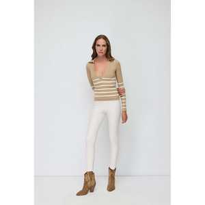 T-shirt à col polo sans couture à manches longues - Product Image 3