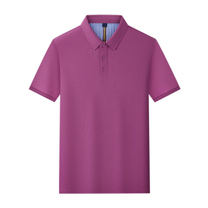 T-shirt de golf personnalisé imprimé pour hommes et femmes, motif uni, broderie sur tissu en coton respirant, longueur courte pour polo - Product Image 1